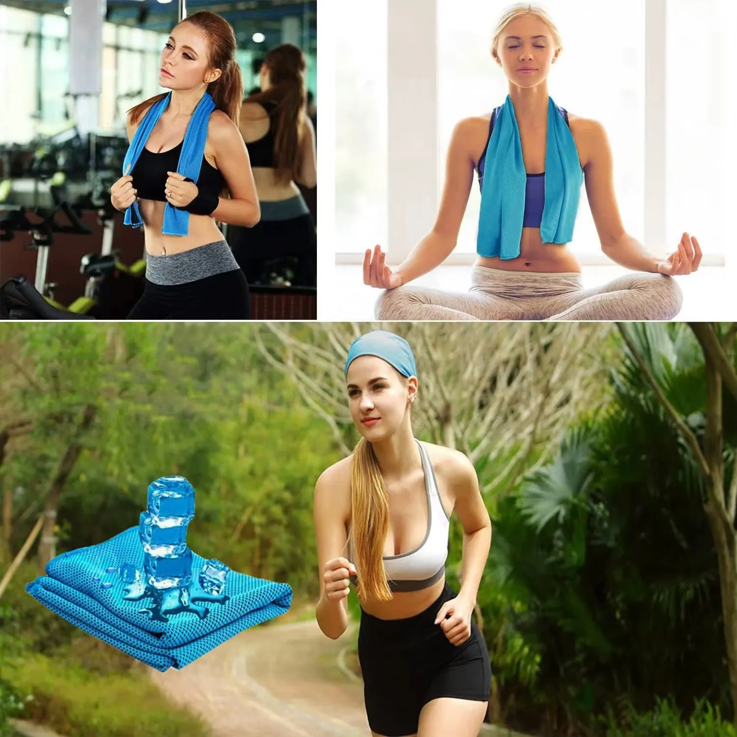 5 Packs Cooling Towels, 40" X 12" Microfiber Cooling Towels for Neck and Face, Sweat Towels for Running, Yoga, Travel, Climb