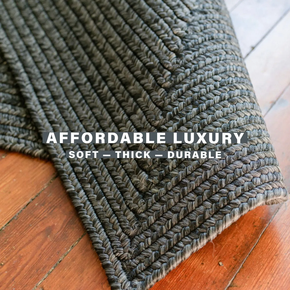 Black Braided Area Rugs