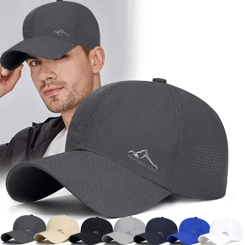 Breathable Snapback Baseball Cap - Fashionable Mesh Sun Hat Adjustable