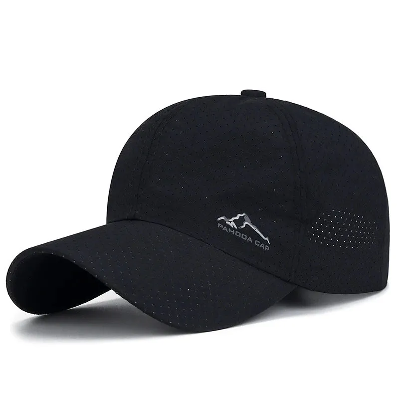 Breathable Snapback Baseball Cap - Fashionable Mesh Sun Hat Adjustable