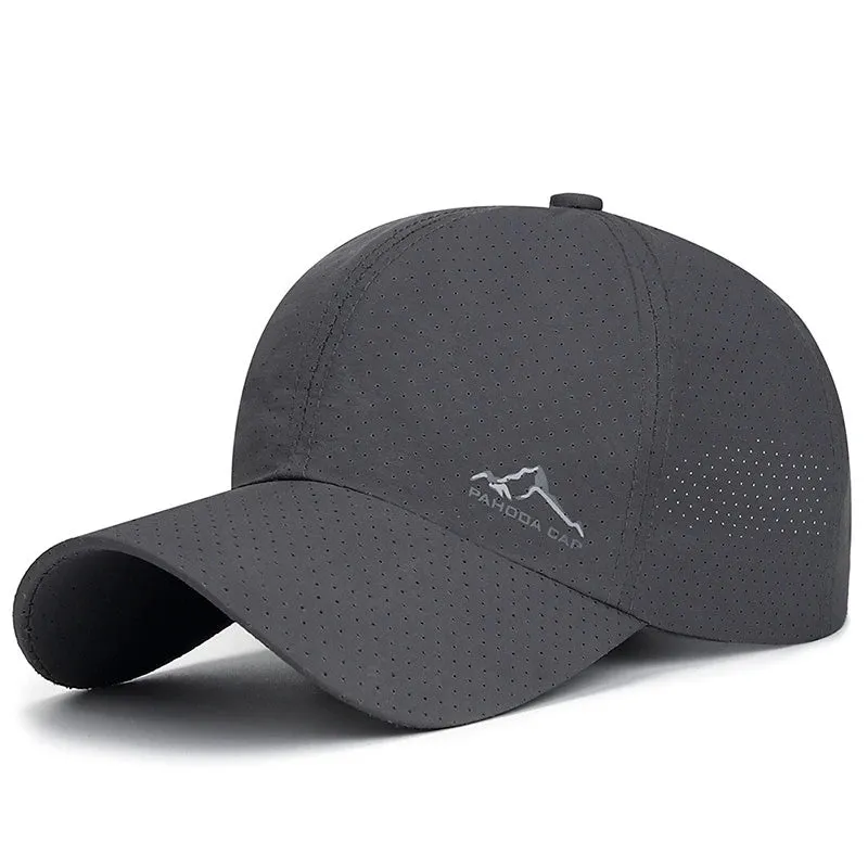 Breathable Snapback Baseball Cap - Fashionable Mesh Sun Hat Adjustable