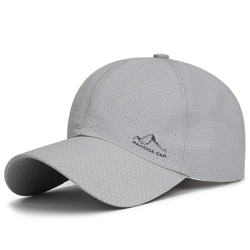 Breathable Snapback Baseball Cap - Fashionable Mesh Sun Hat Adjustable