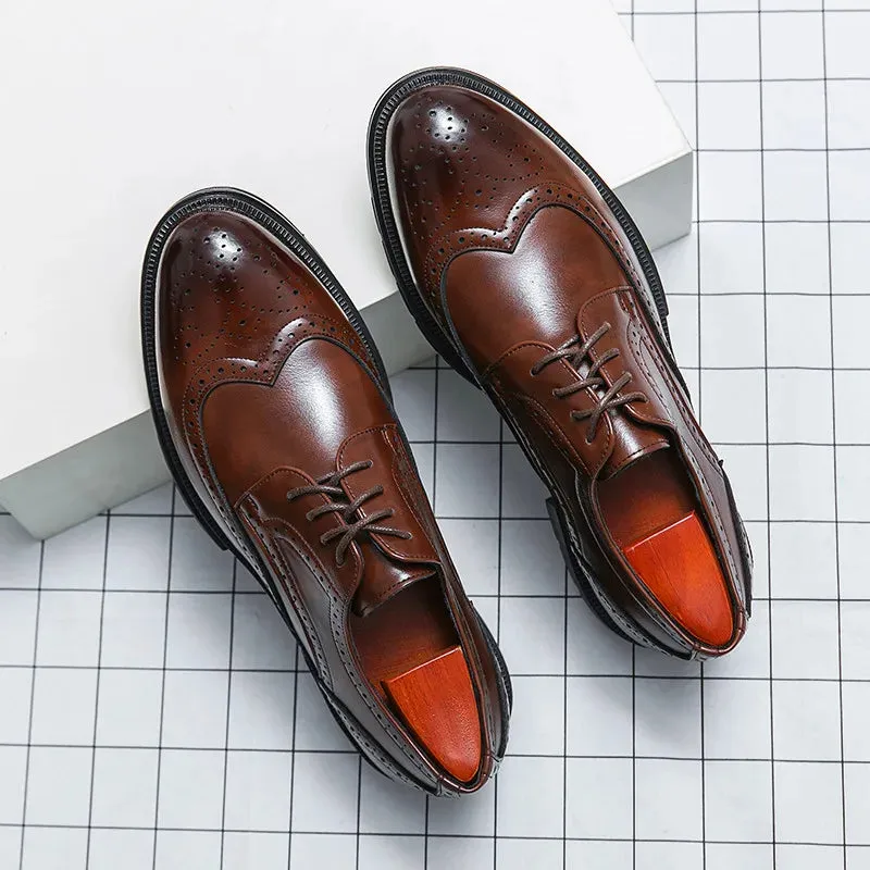 Brockford™ | Men's Brock Cut Formal Shoes | Genuine Leather, Classic Design & Comfortable Fit