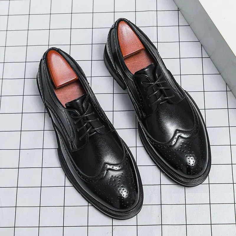 Brockford™ | Men's Brock Cut Formal Shoes | Genuine Leather, Classic Design & Comfortable Fit