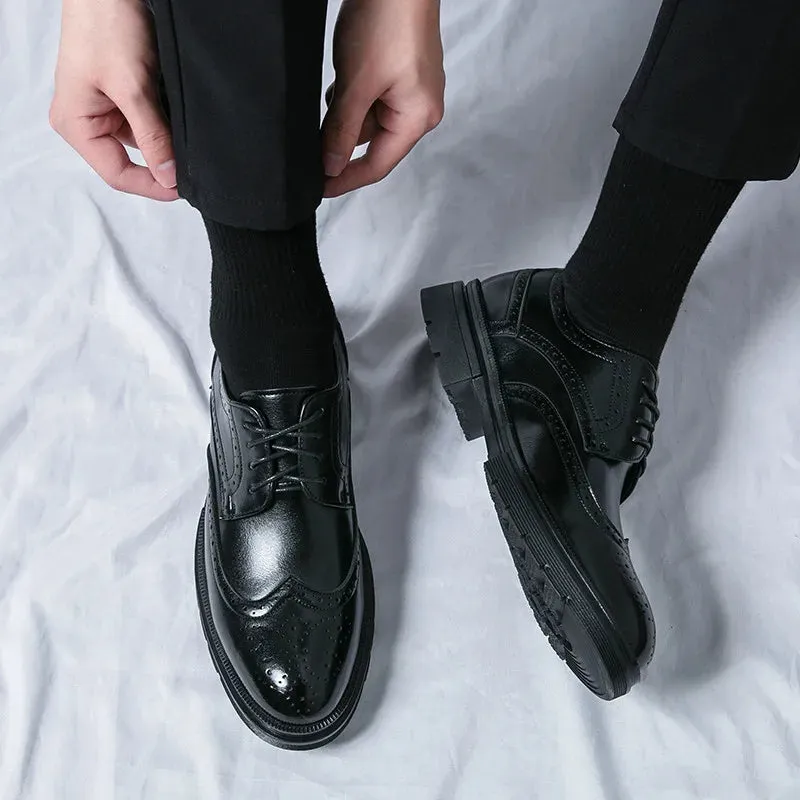 Brockford™ | Men's Brock Cut Formal Shoes | Genuine Leather, Classic Design & Comfortable Fit