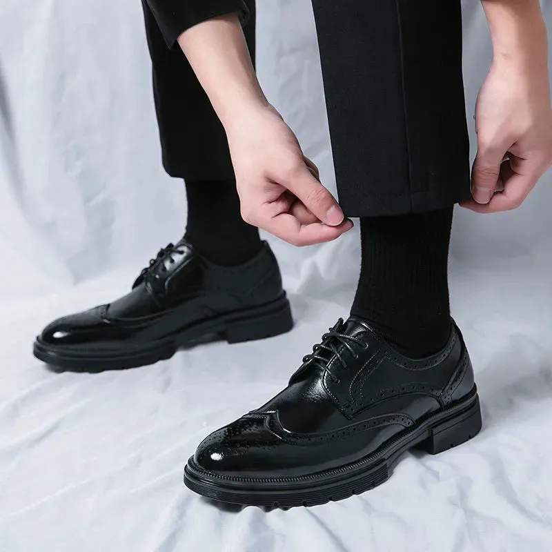 Brockford™ | Men's Brock Cut Formal Shoes | Genuine Leather, Classic Design & Comfortable Fit