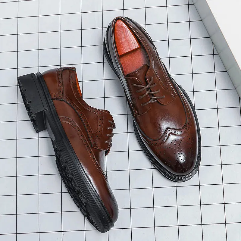 Brockford™ | Men's Brock Cut Formal Shoes | Genuine Leather, Classic Design & Comfortable Fit