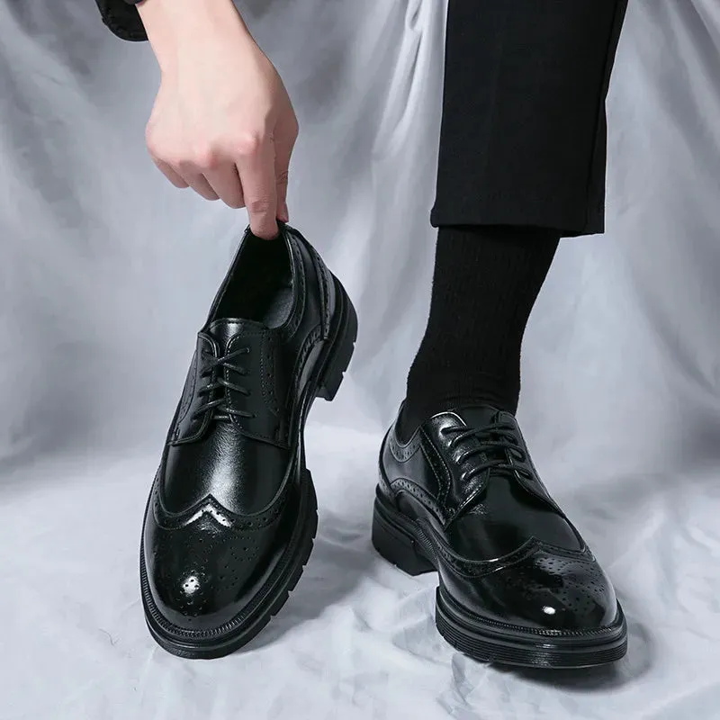 Brockford™ | Men's Brock Cut Formal Shoes | Genuine Leather, Classic Design & Comfortable Fit