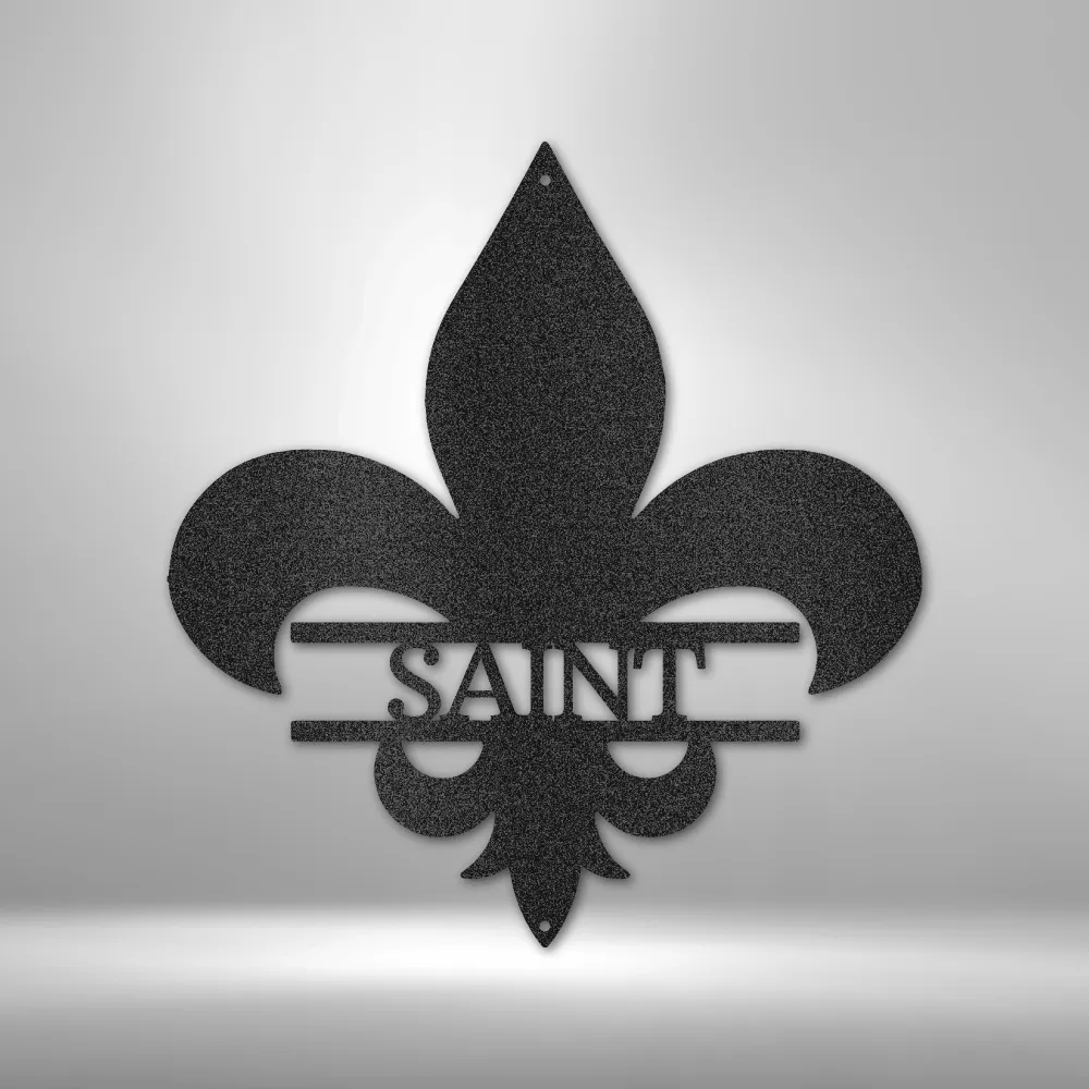 Classic Fleur De Lis Monogram - Steel Sign