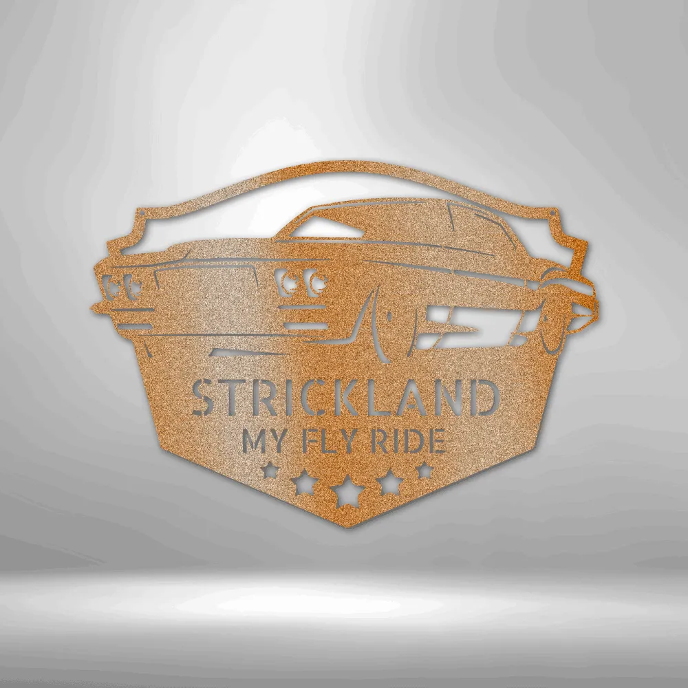 Classic Muscle Car Monogram - Steel Sign