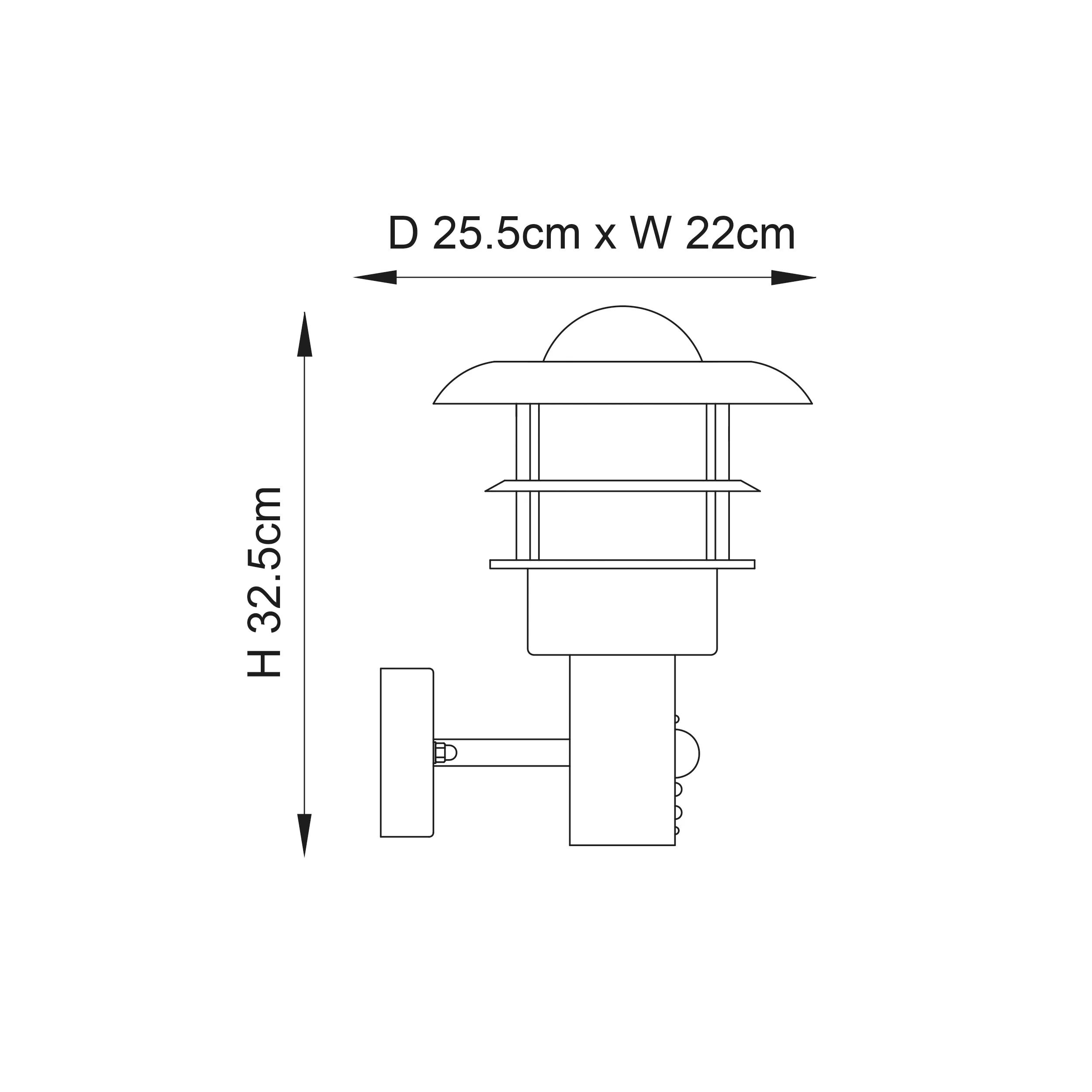 Endon 74702 Dexter 1lt Wall Polished stainless steel & clear glass 40W E27 GLS (Required)