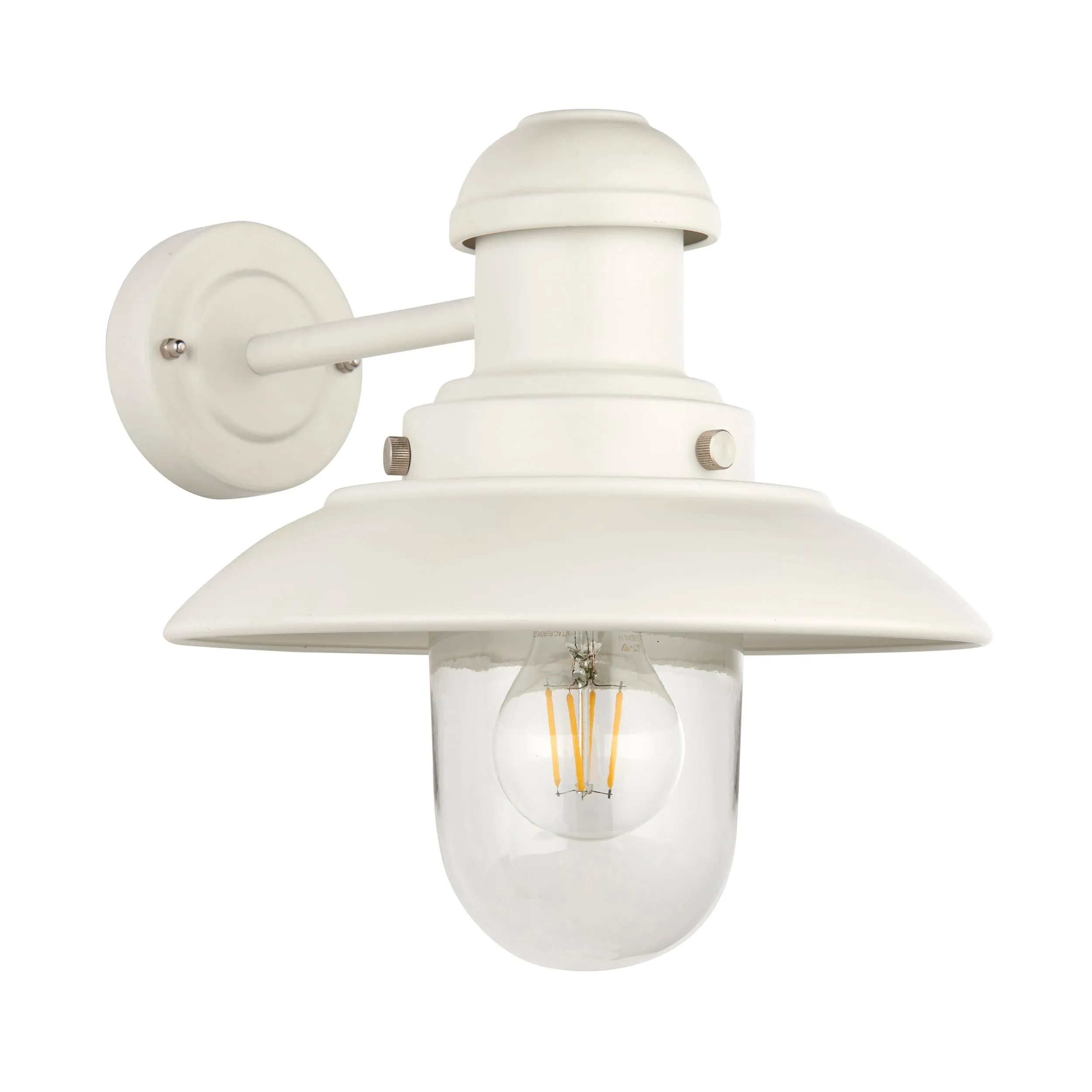 Endon 95983 Hereford 1lt Wall Gloss stone & clear glass 10W LED E27 (Required)