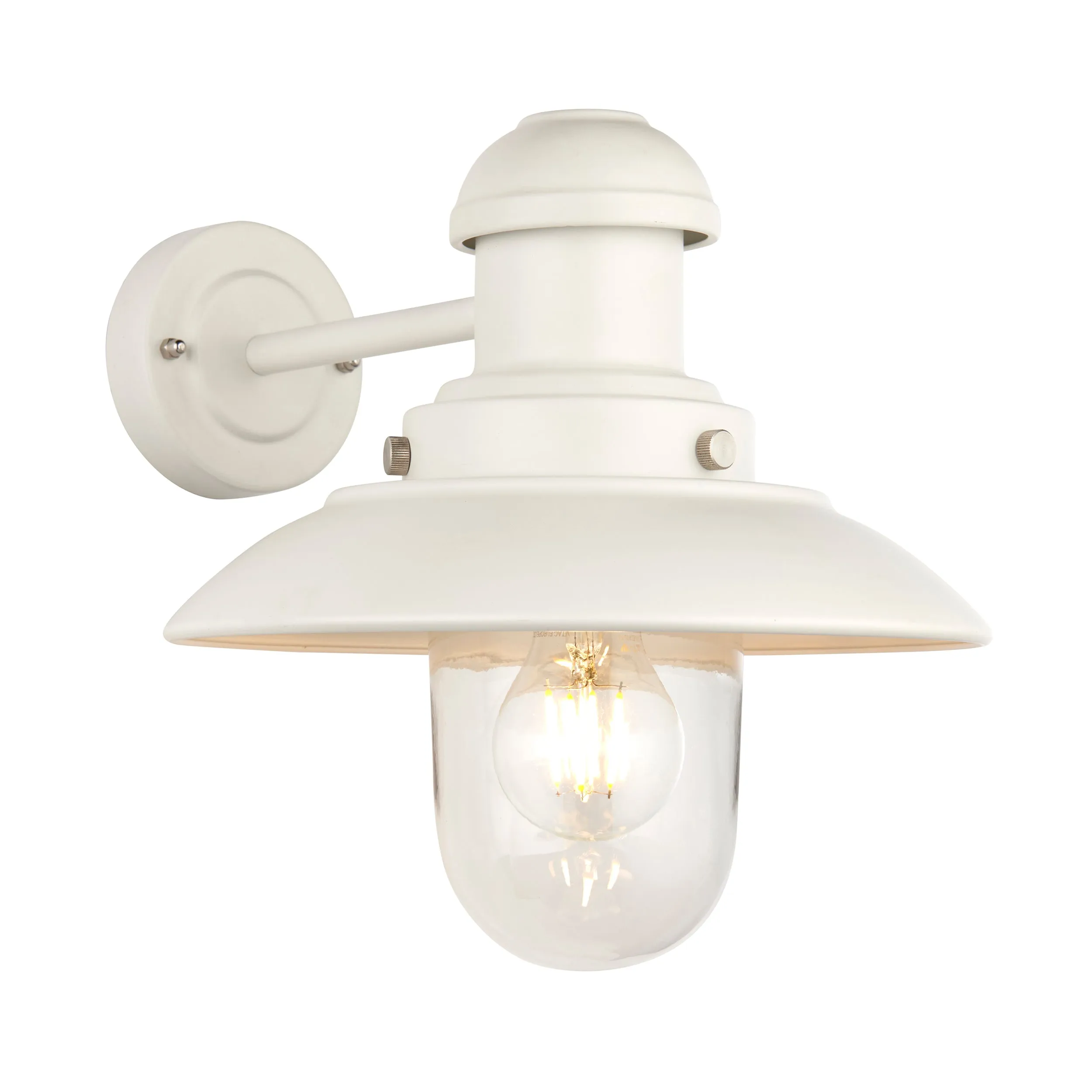 Endon 95983 Hereford 1lt Wall Gloss stone & clear glass 10W LED E27 (Required)