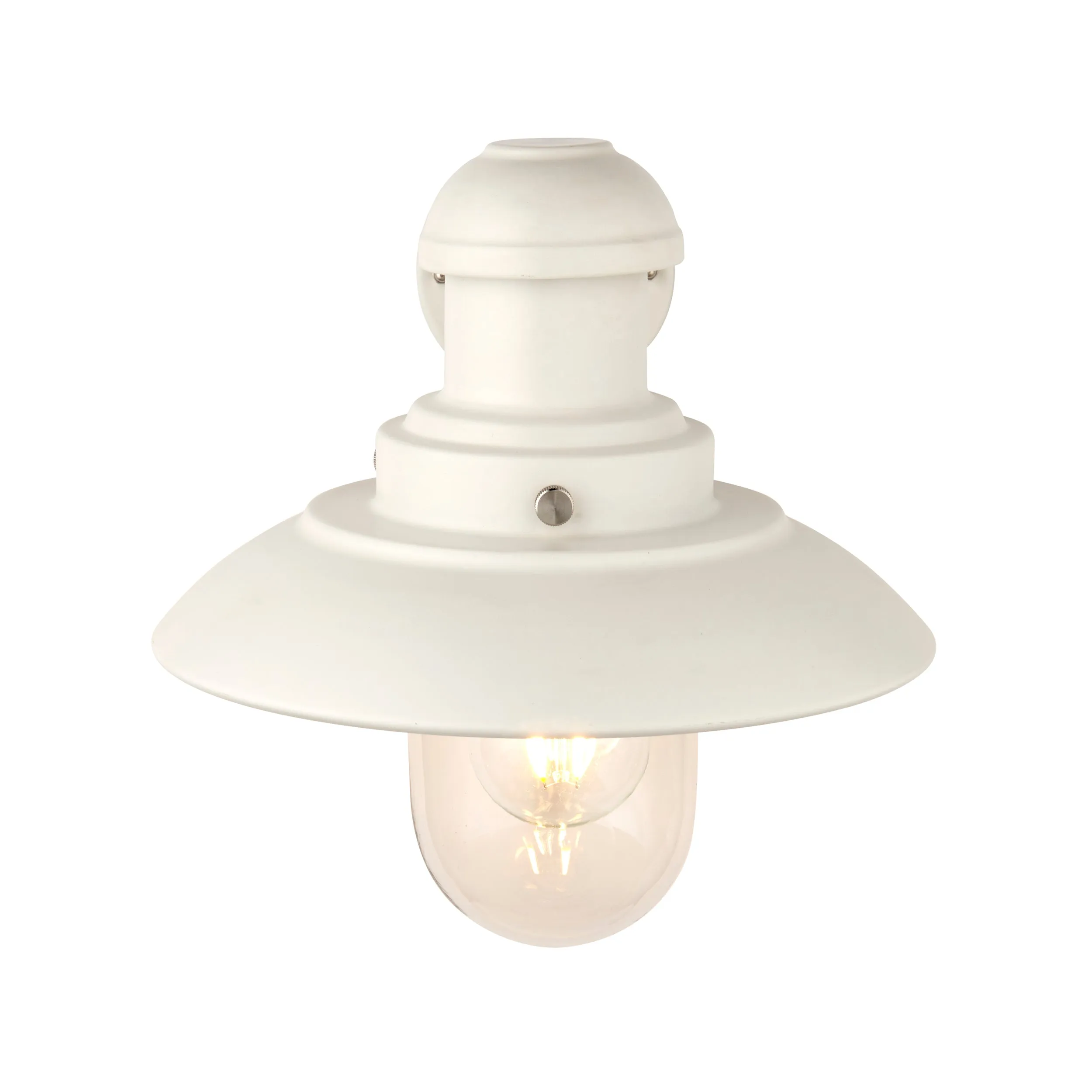 Endon 95983 Hereford 1lt Wall Gloss stone & clear glass 10W LED E27 (Required)
