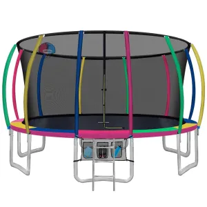 Everfit 16FT Trampoline for Kids w/ Ladder Enclosure Safety Net Rebounder Colors - ONLINE ONLY