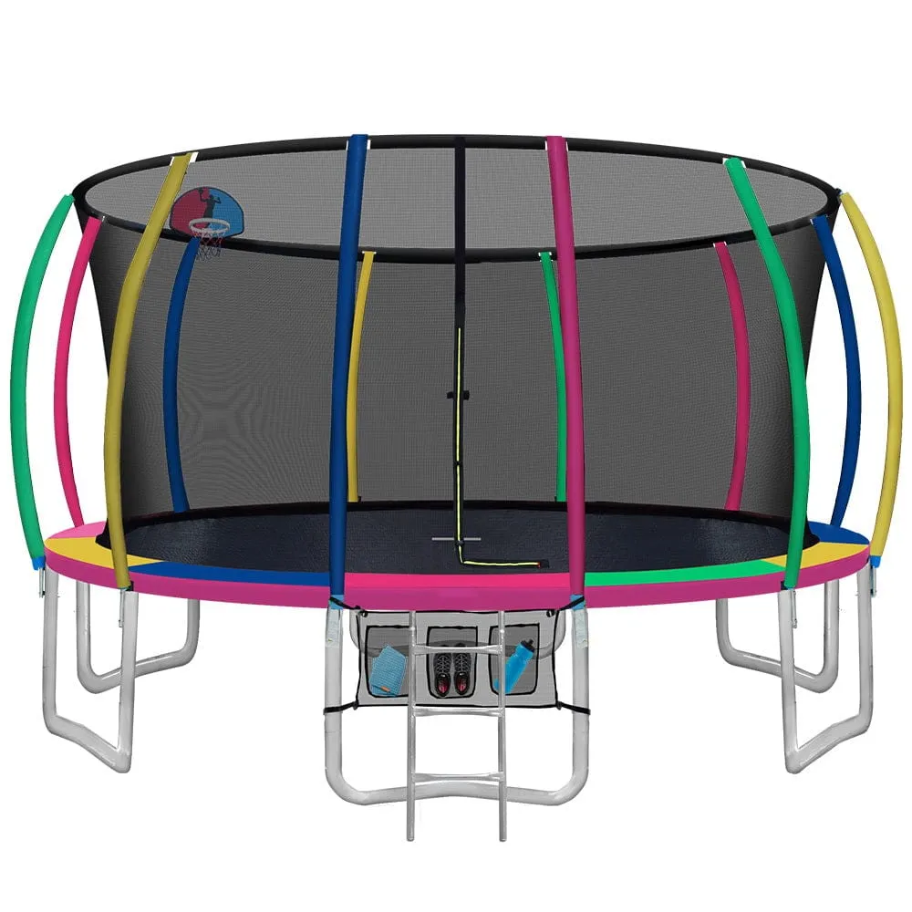 Everfit 16FT Trampoline for Kids w/ Ladder Enclosure Safety Net Rebounder Colors - ONLINE ONLY