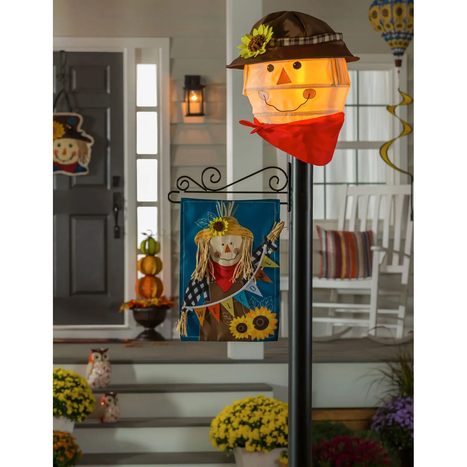 Fall Scarecrow Welcome Garden Applique Flag,169160
