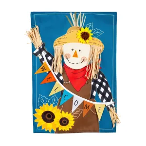 Fall Scarecrow Welcome Garden Applique Flag,169160