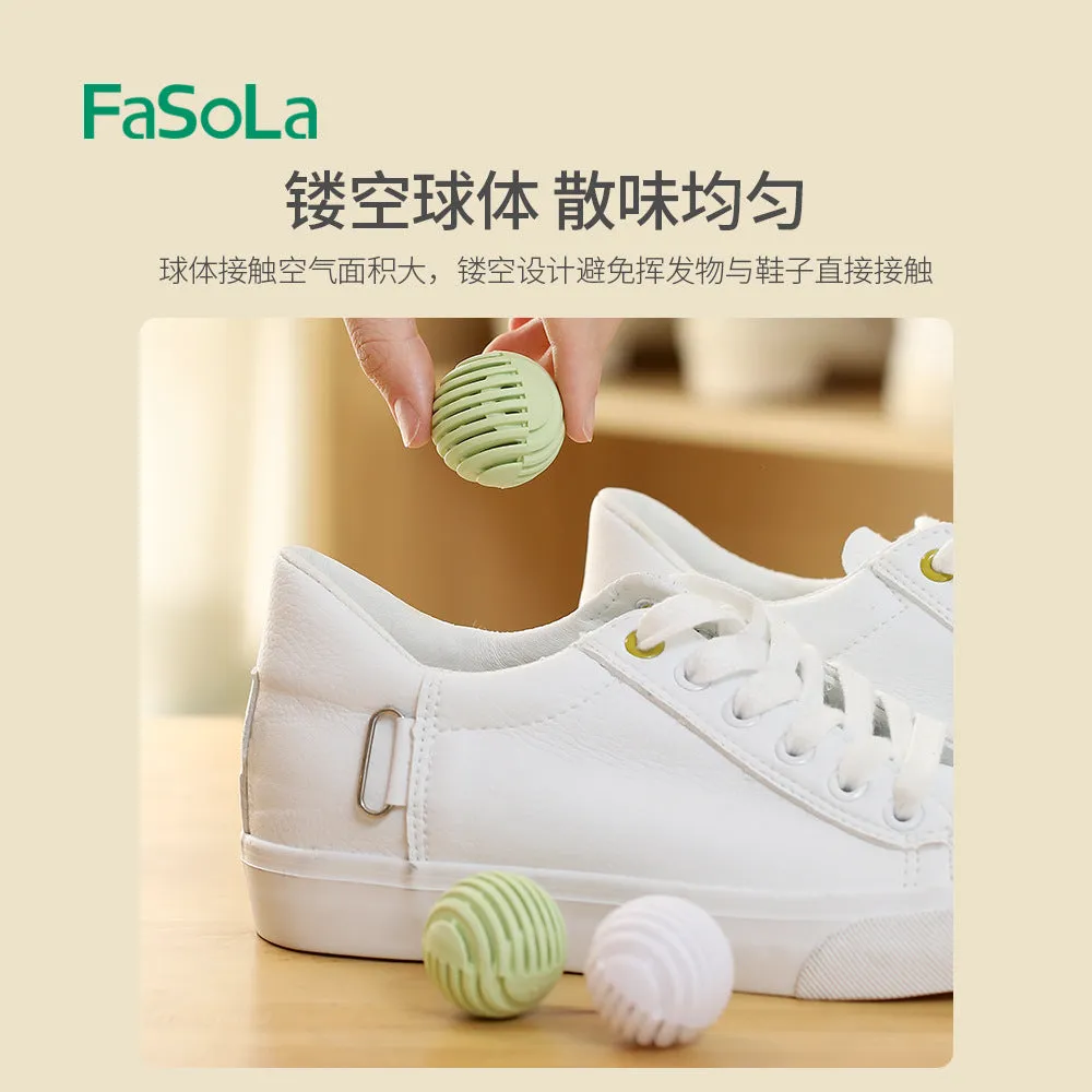 FaSoLa Shoe Deodorizer Balls - Lemongrass and Mugwort, 6 Pieces, 3.5cm Diameter
