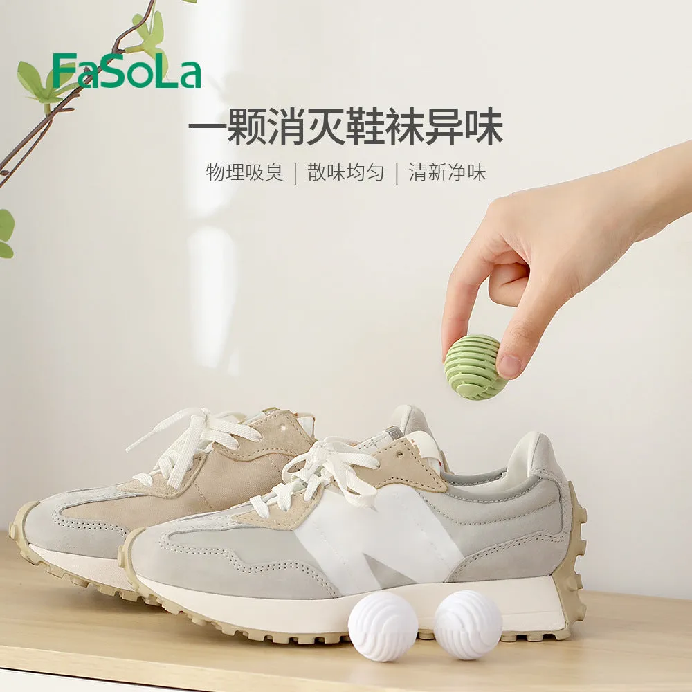 FaSoLa Shoe Deodorizer Balls - Lemongrass and Mugwort, 6 Pieces, 3.5cm Diameter