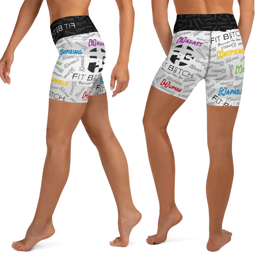 Fit Bitch - Yoga Shorts - Graffiti