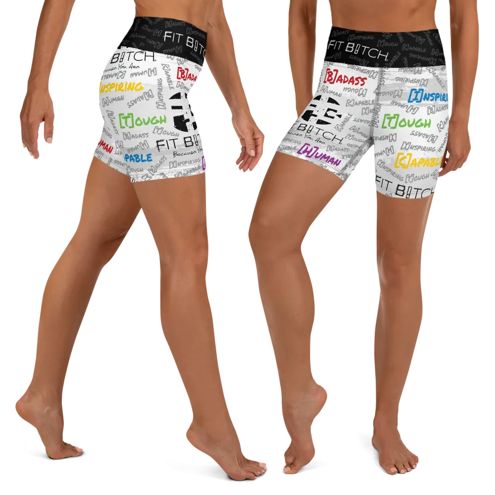 Fit Bitch - Yoga Shorts - Graffiti