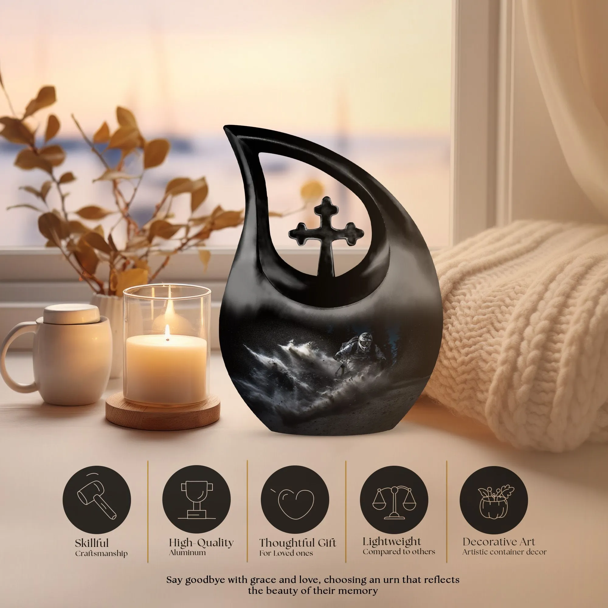 Football Memorial: A Unique Cross Drop Urn for Ashes
