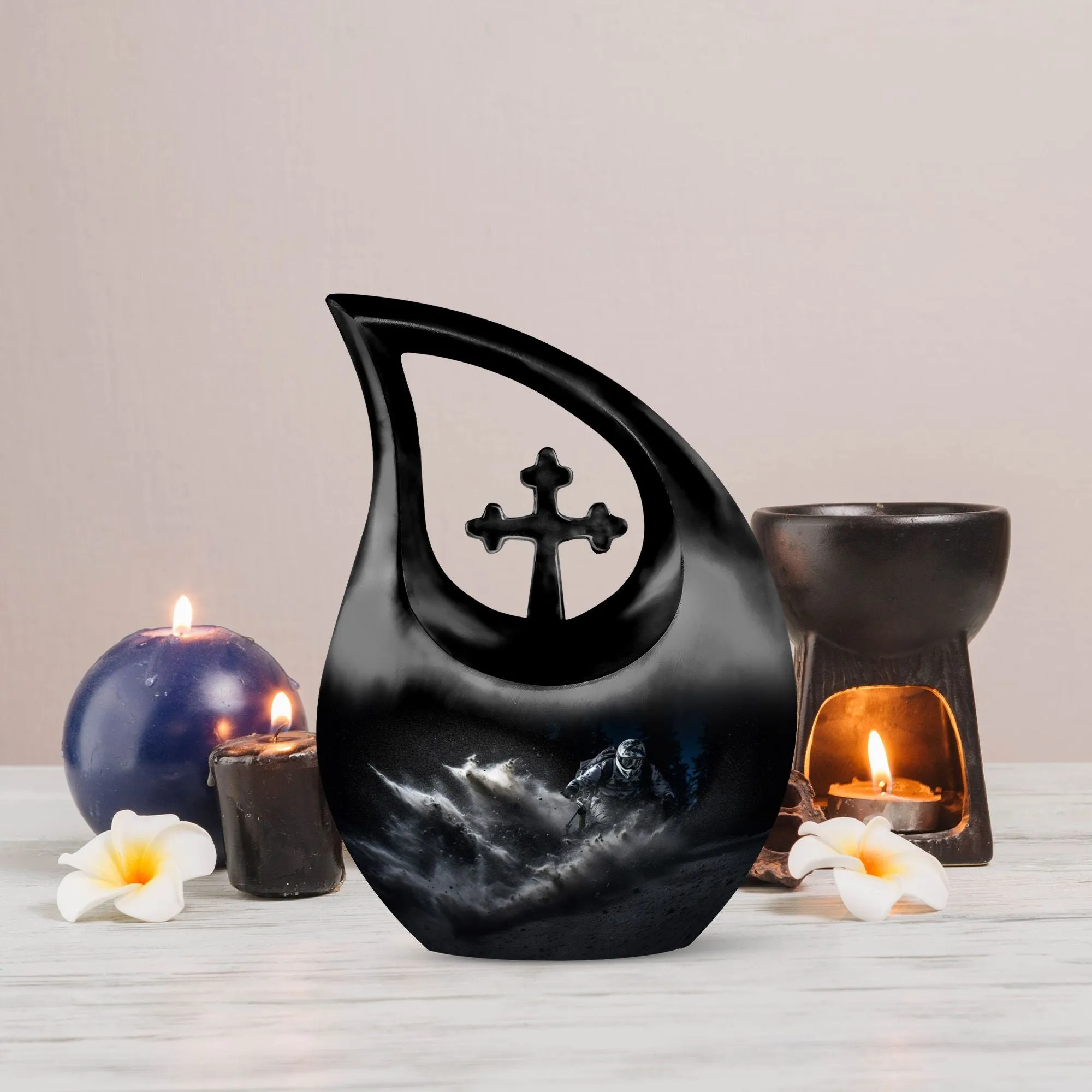 Football Memorial: A Unique Cross Drop Urn for Ashes