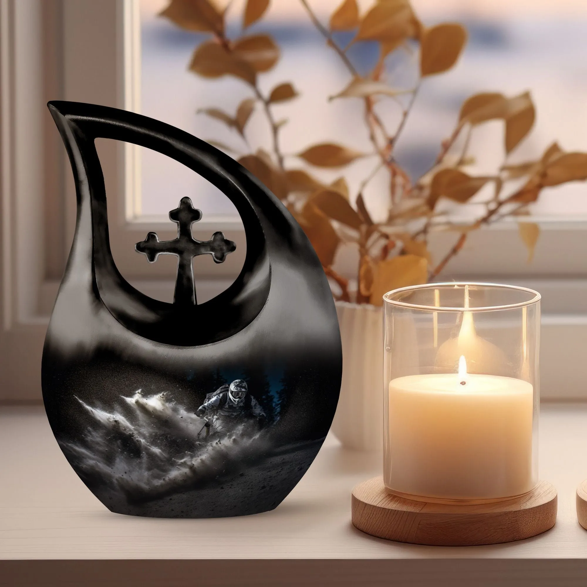 Football Memorial: A Unique Cross Drop Urn for Ashes