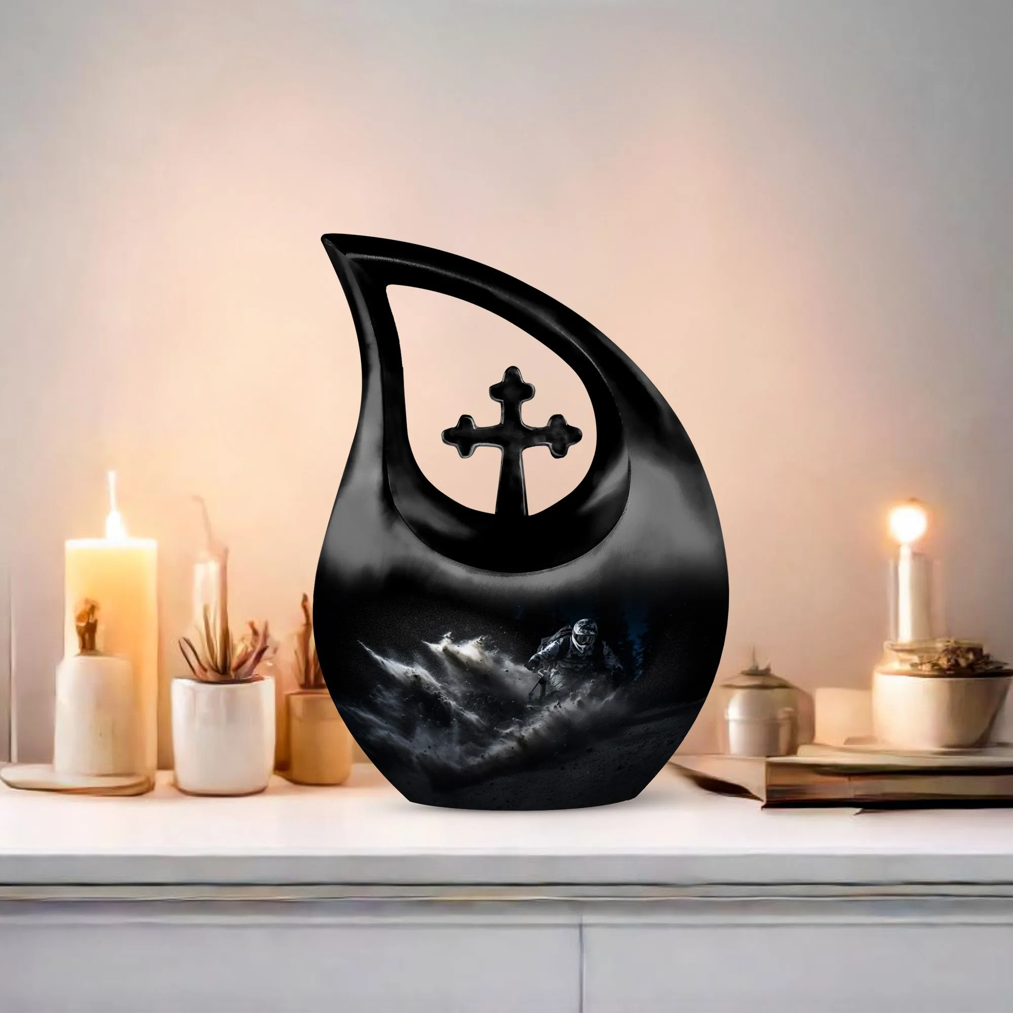 Football Memorial: A Unique Cross Drop Urn for Ashes