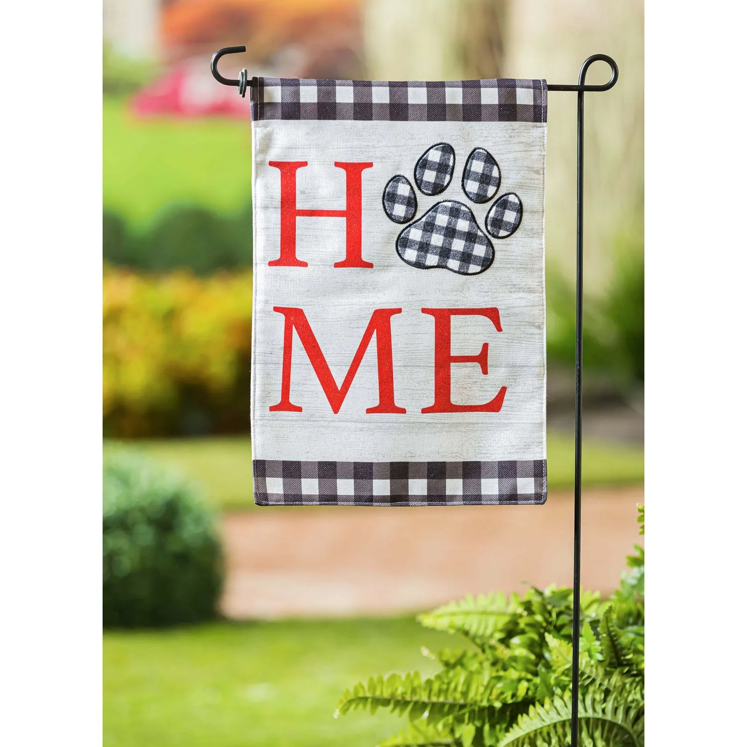 HOME PawprintGarden Burlap Flag,14b10117