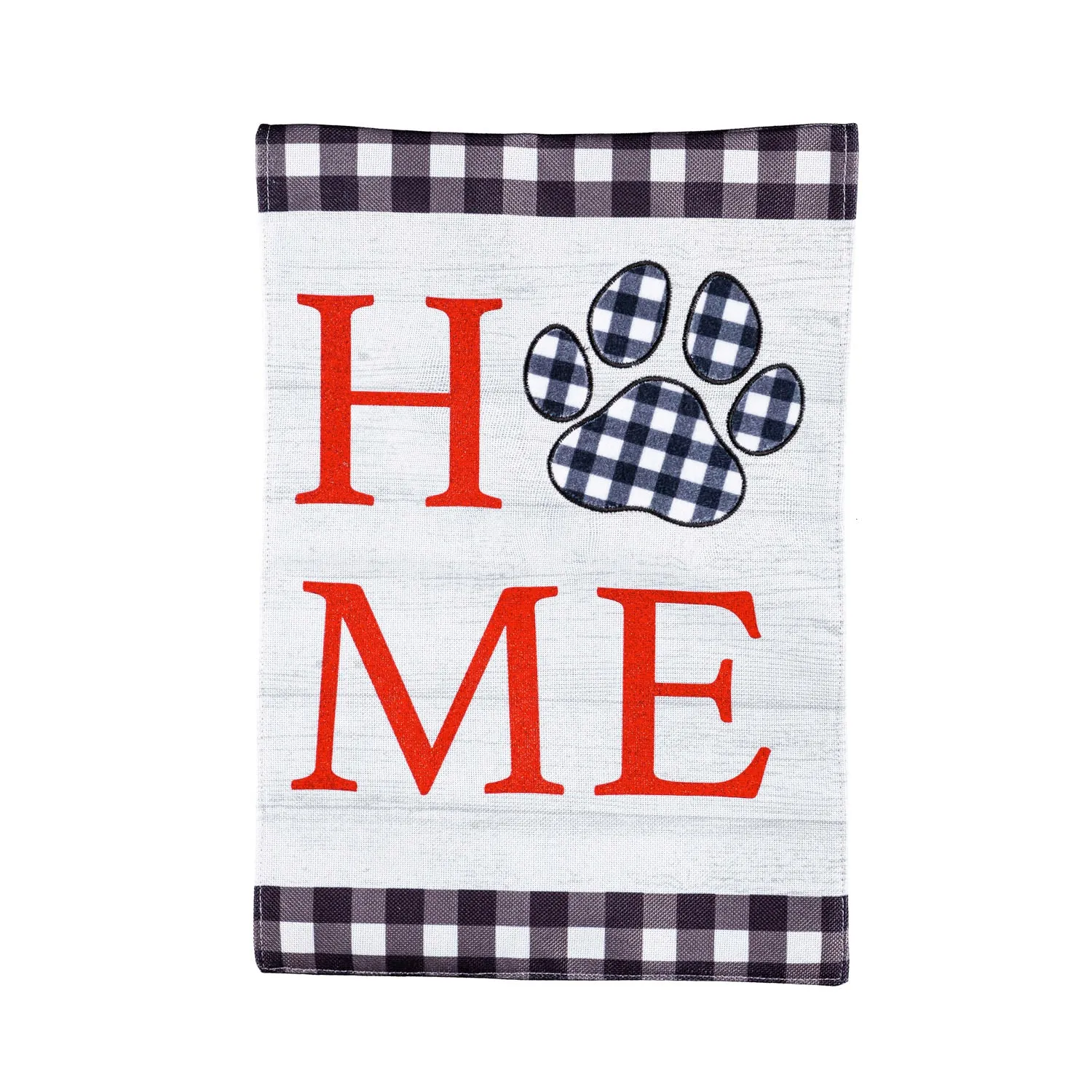 HOME PawprintGarden Burlap Flag,14b10117