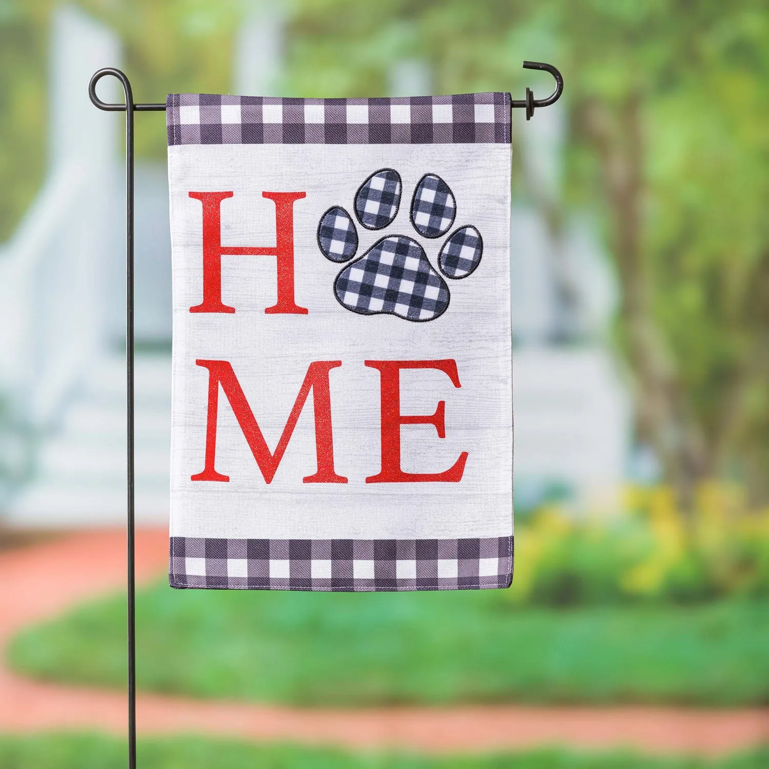 HOME PawprintGarden Burlap Flag,14b10117