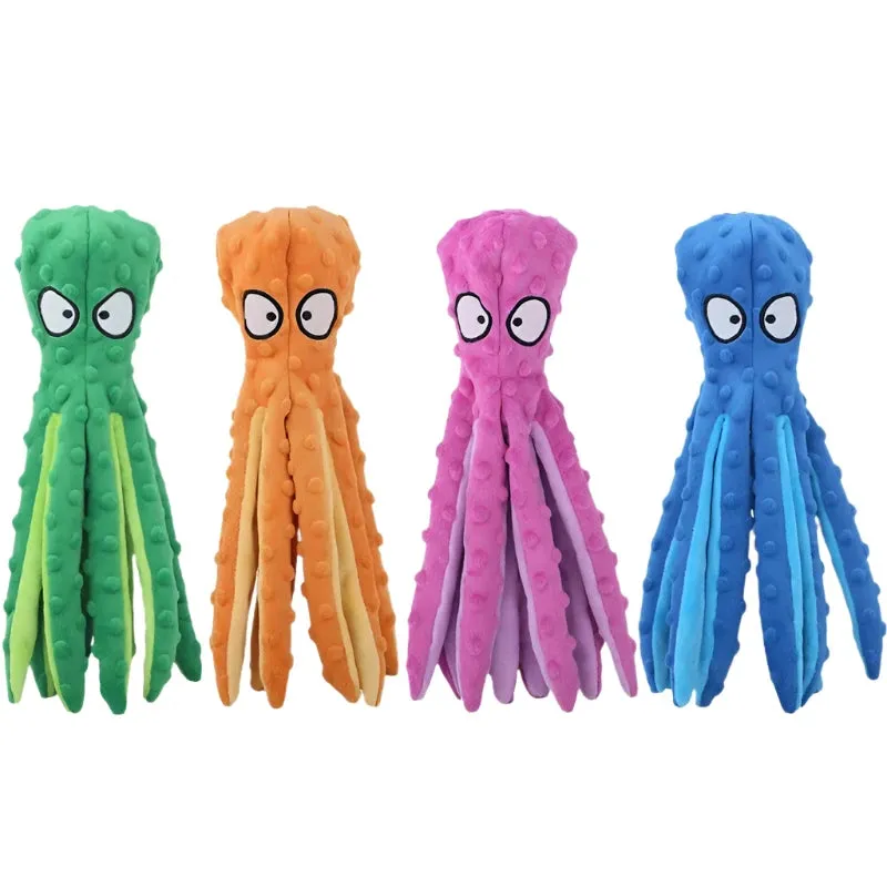 Indestructible Octopus Plush Dog Toy