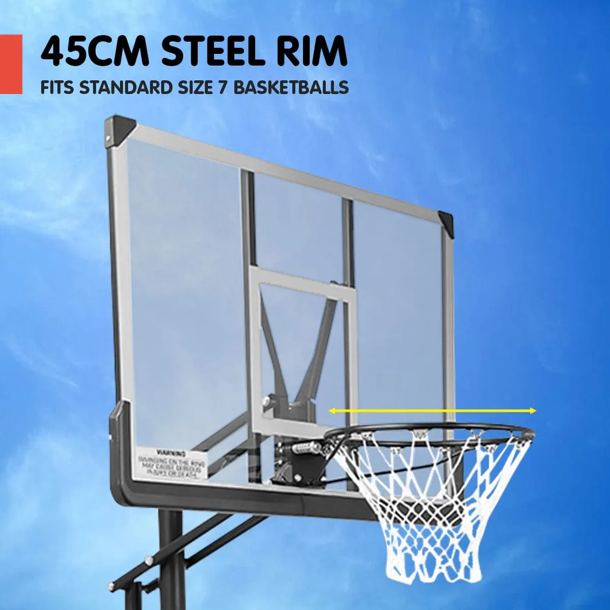 Kahuna Height-Adjustable Basketball Portable Hoop for Kids and Adults - ONLINE ONLY - Free Shipping!