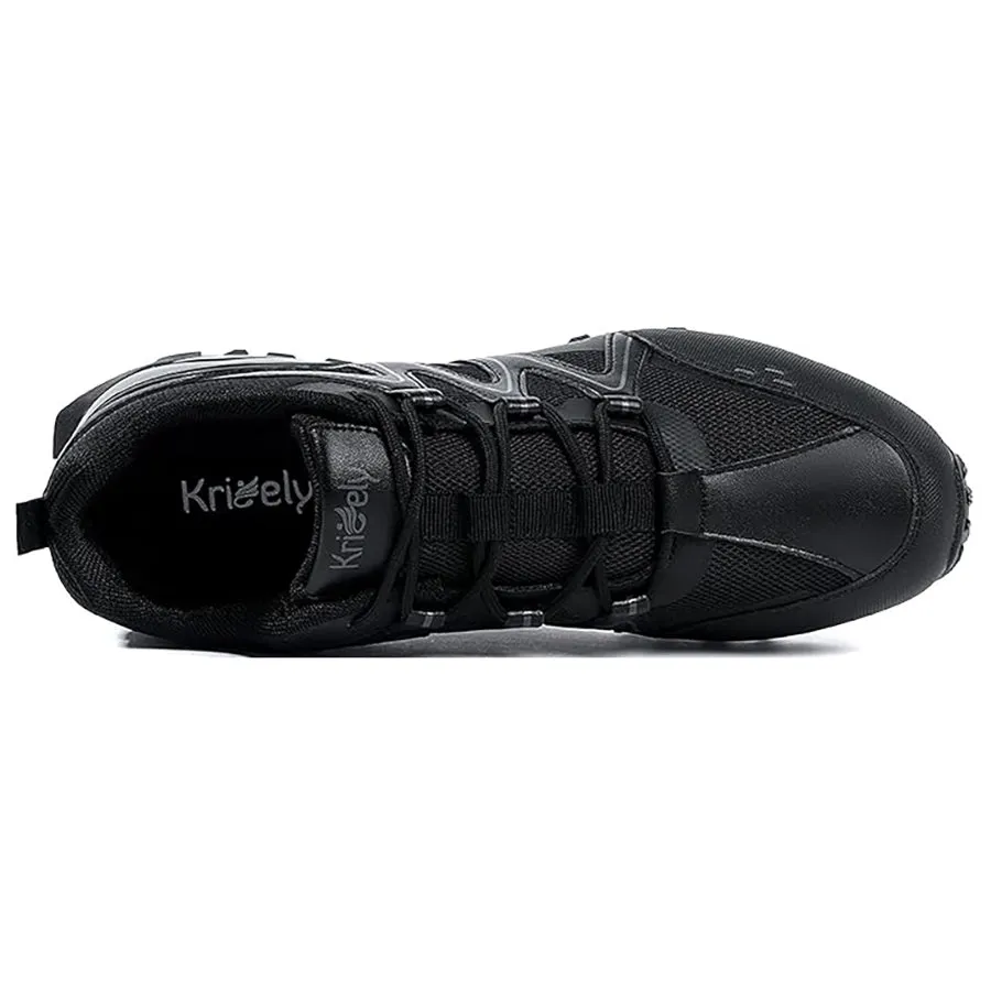Kricely Men's Super Grip Trail Runner - Ultralight Mountain and Gym Shoes with Multi-terrain Non-slip Shoes Wide Fit