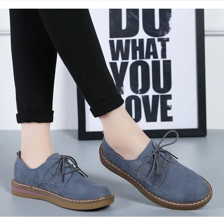 Leather Casual Women's Shoes Soft and Comfortable Flat Shoes
