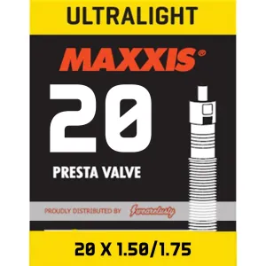 Maxxis Tube Ultralight 20 X 1.50/1.75 Presta FV Sep 32mm