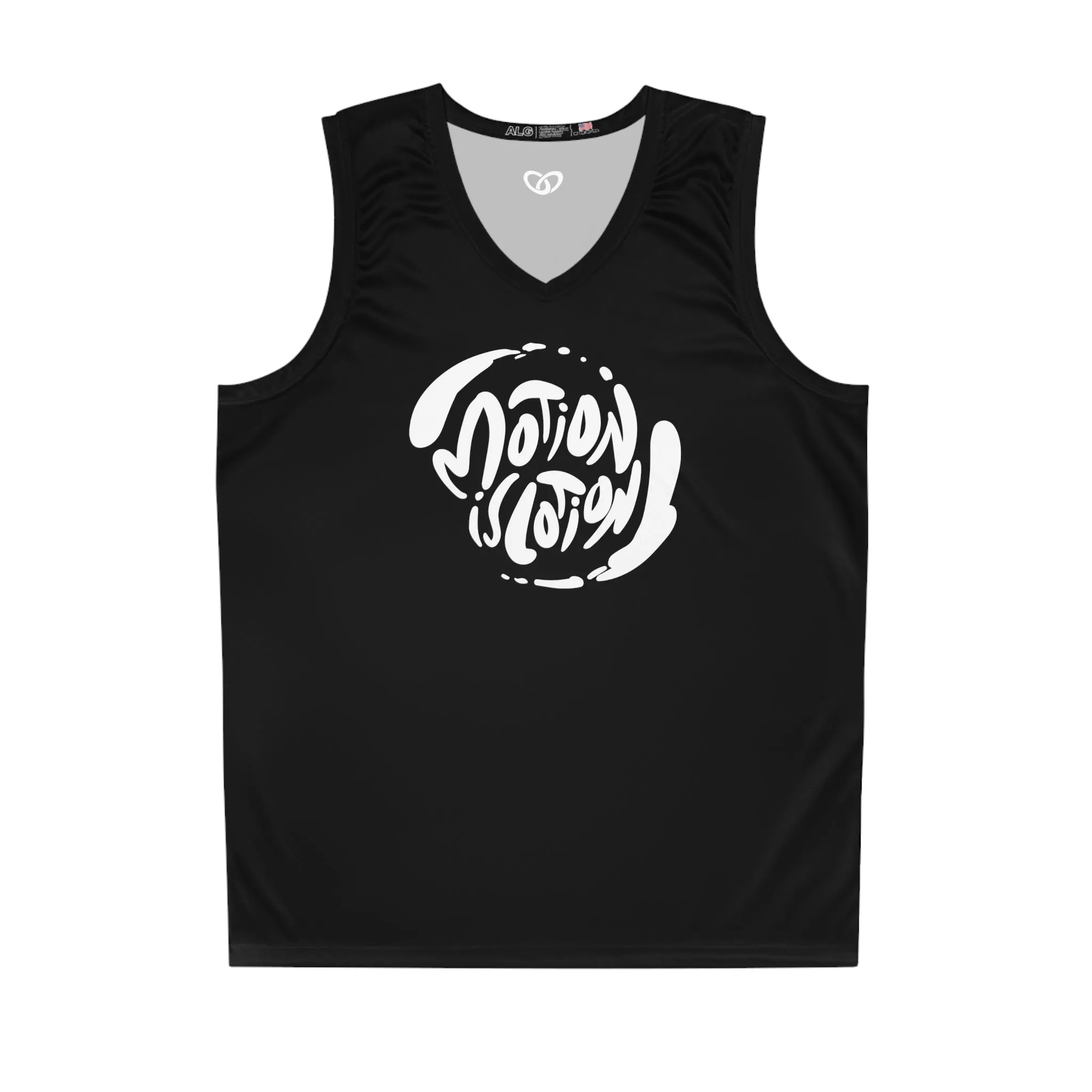 Motion Is Lotion Basketball Jersey - Black