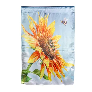 New Morning Sunflower Lustre House Flag,13lu11919