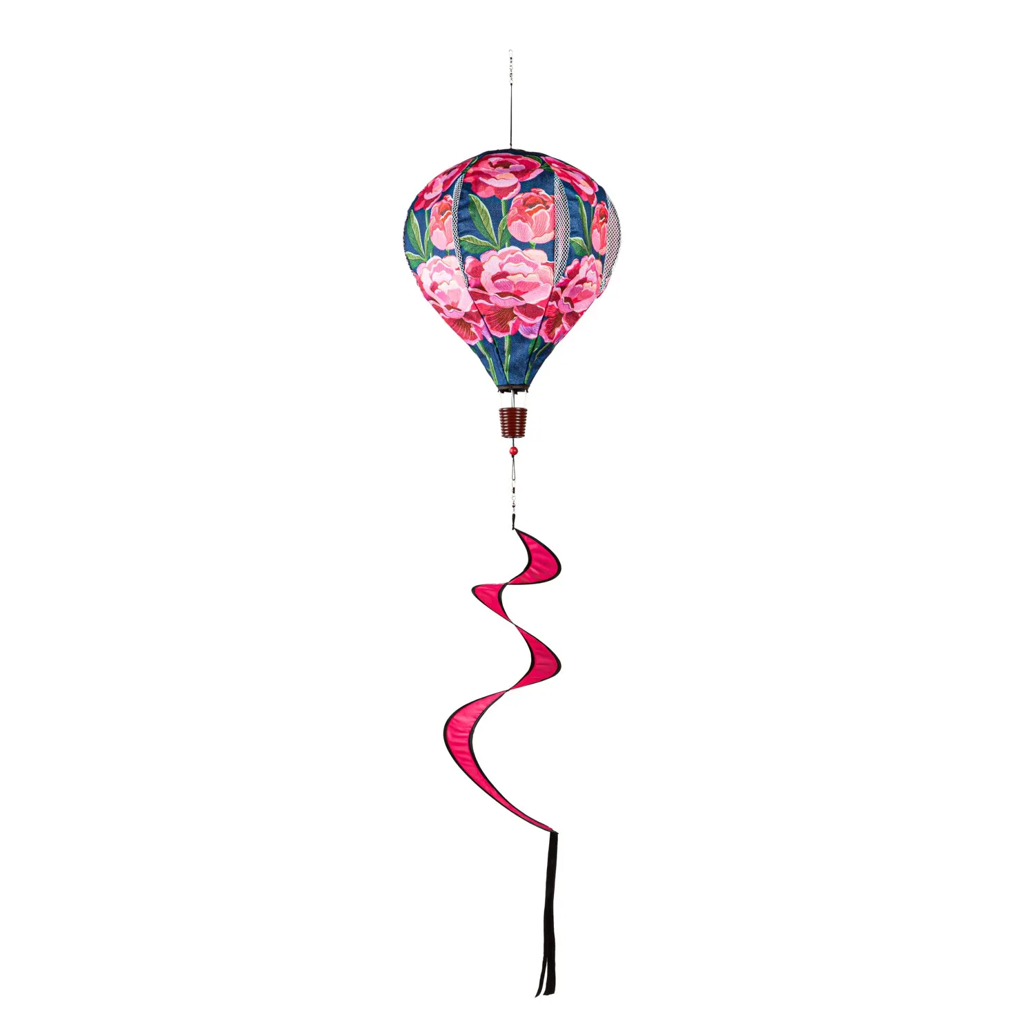 Peony Garden Welcome Burlap Balloon Spinner,45bb586