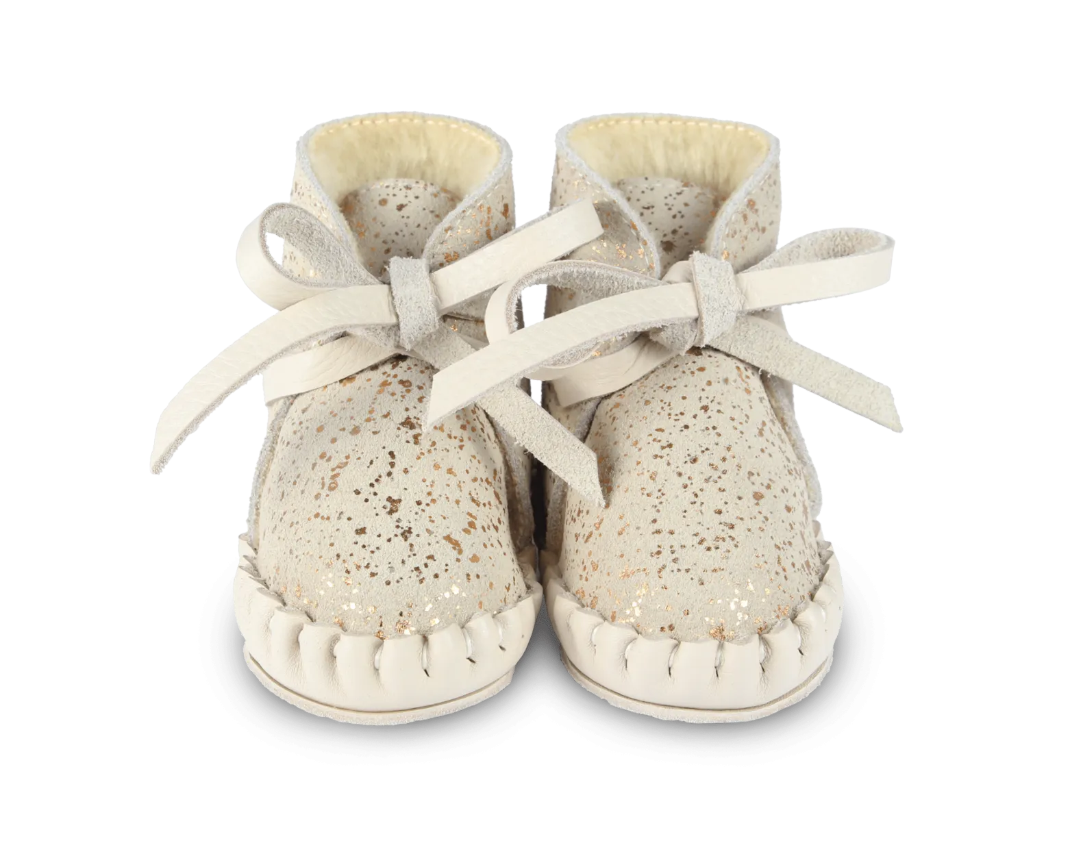 Pina Exclusive Booties | Cream Metallic Suede