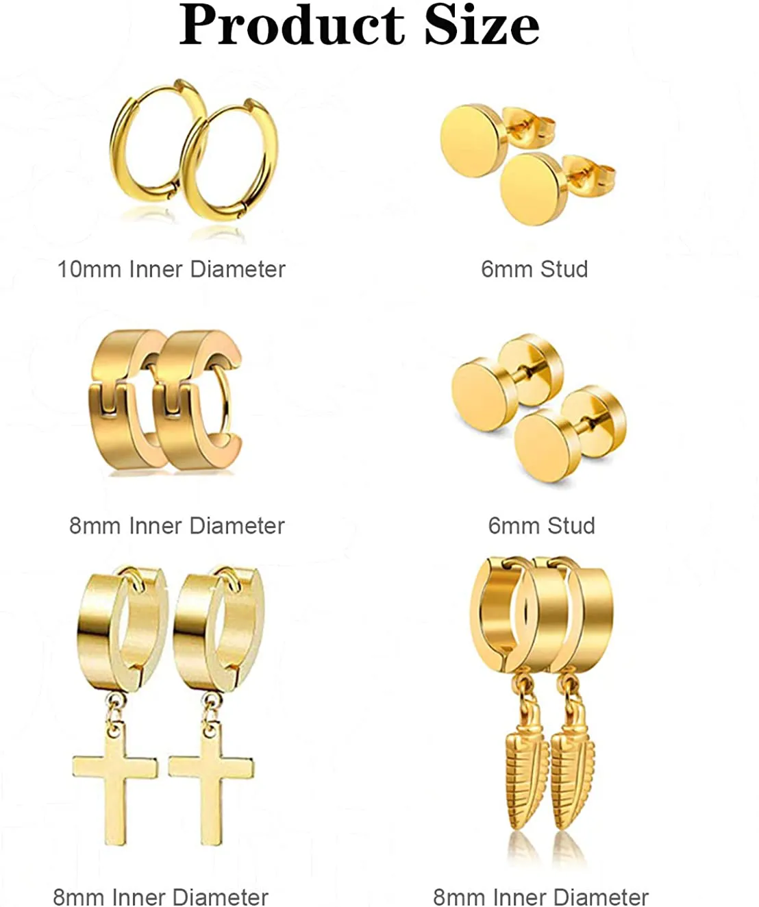 Punk Dangle  Stainless Steel Earring