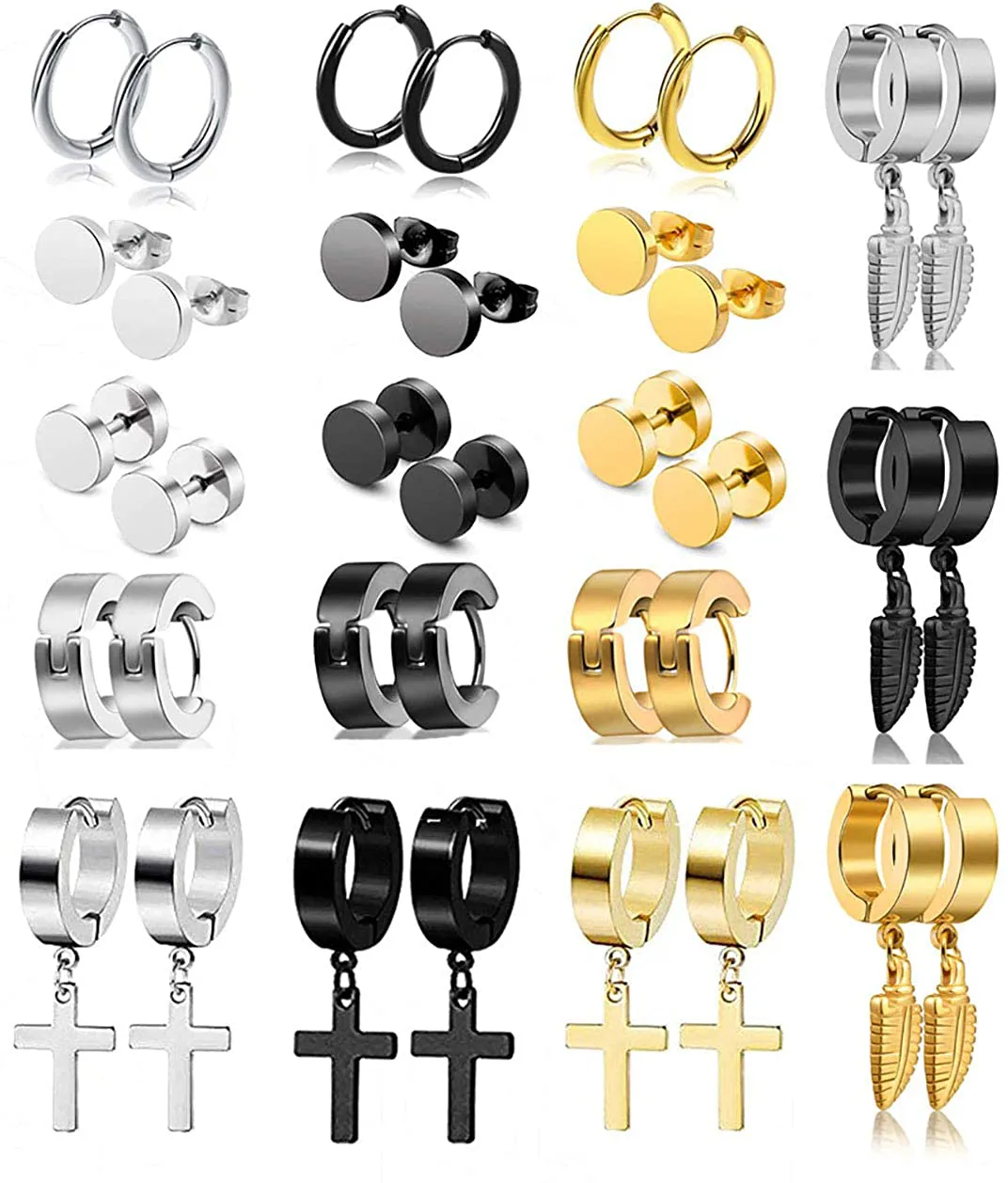 Punk Dangle  Stainless Steel Earring