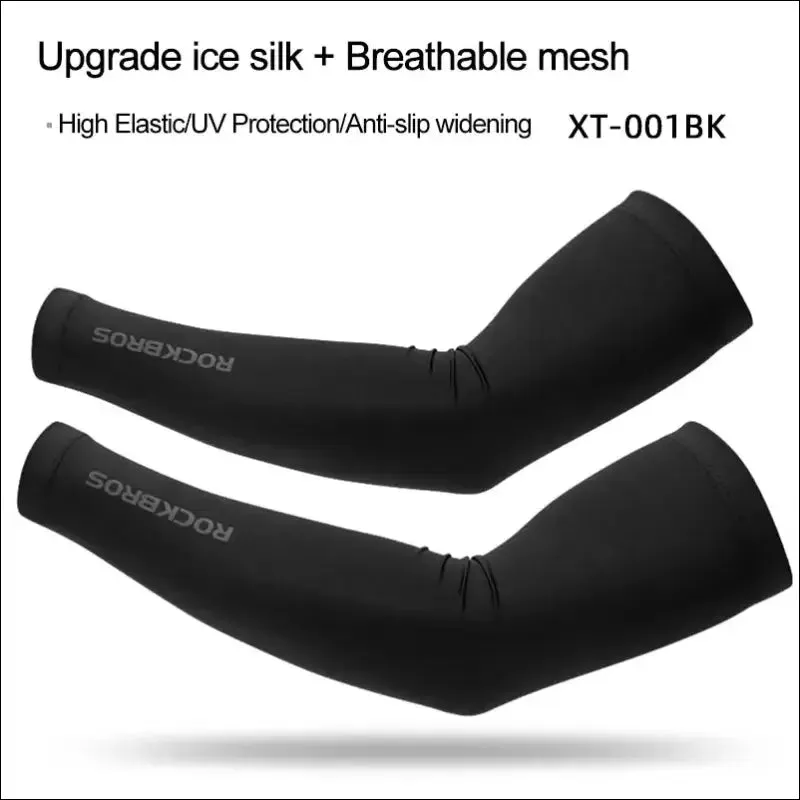 Rockbros ice fabric running camping arm warmers basketball sleeve running arm sleeve cycling