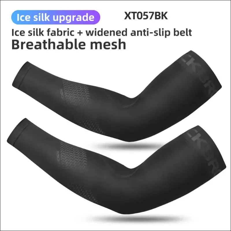 Rockbros ice fabric running camping arm warmers basketball sleeve running arm sleeve cycling