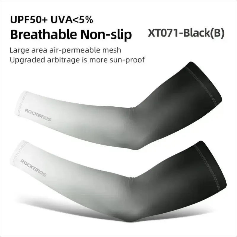 Rockbros ice fabric running camping arm warmers basketball sleeve running arm sleeve cycling