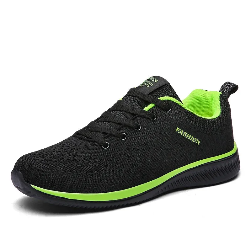 Running Sneakers - Lightweight Athletic Shoes, Classic Mesh, Breathable Lace-up Outdoor Walking Shoes, Male Tennis Shoes