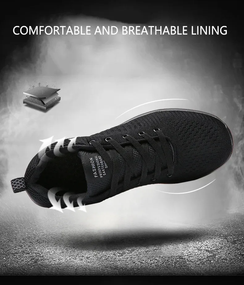 Running Sneakers - Lightweight Athletic Shoes, Classic Mesh, Breathable Lace-up Outdoor Walking Shoes, Male Tennis Shoes