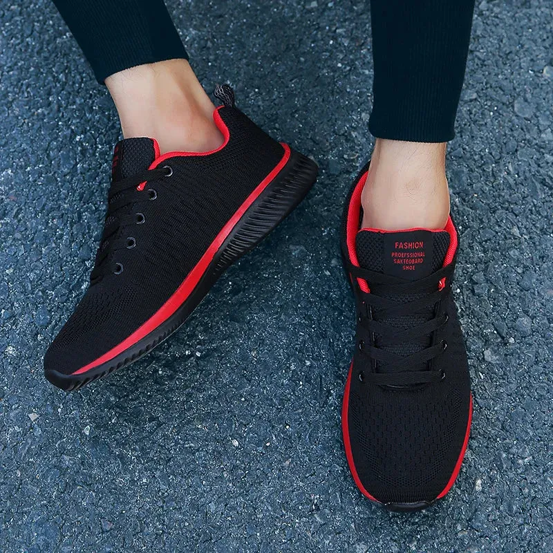 Running Sneakers - Lightweight Athletic Shoes, Classic Mesh, Breathable Lace-up Outdoor Walking Shoes, Male Tennis Shoes